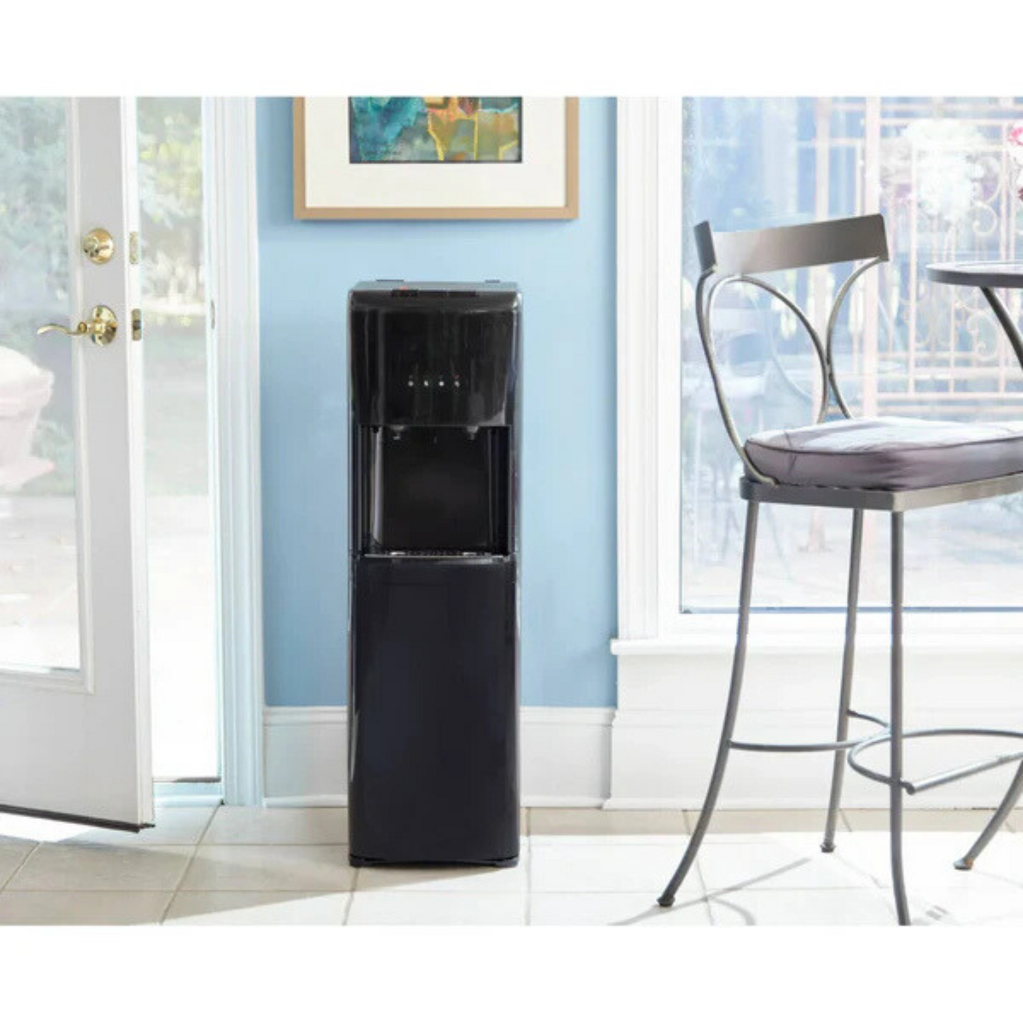 Hot, Cold, and Room Temperature Bottom Loading Dispenser, Black