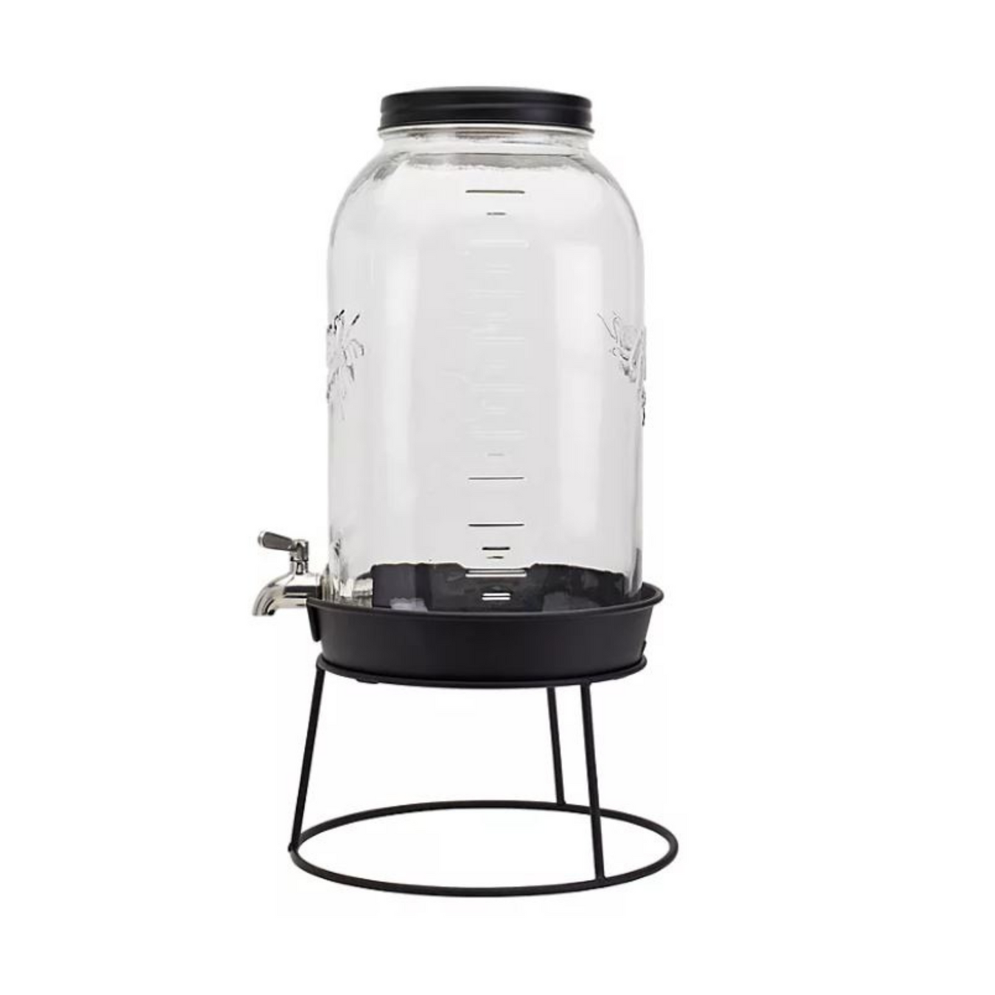 Mason Craft & More 2.9 Gallon Glass Drink Dispenser with Metal Stand