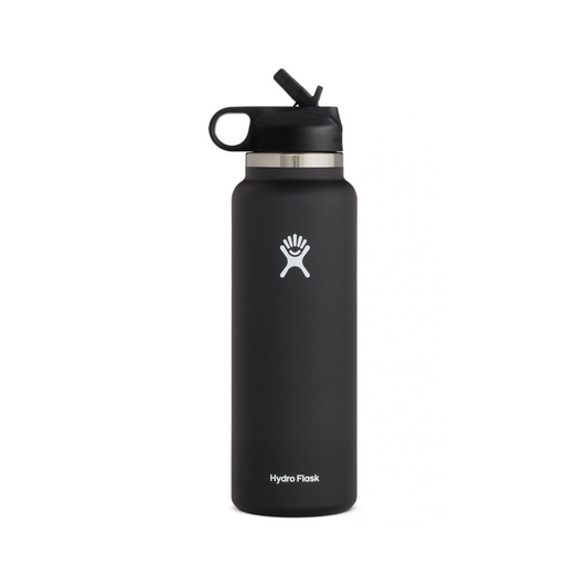 Black 40oz Hydro Flask - Insulated Stainless Steel Water Bottle for Active Lifestyles
