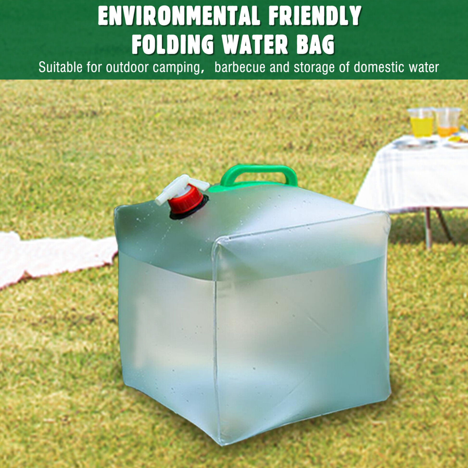 Convenient Camping Water Storage - Collapsible Water Container With Spigot - 5.2 Gallon Capacity