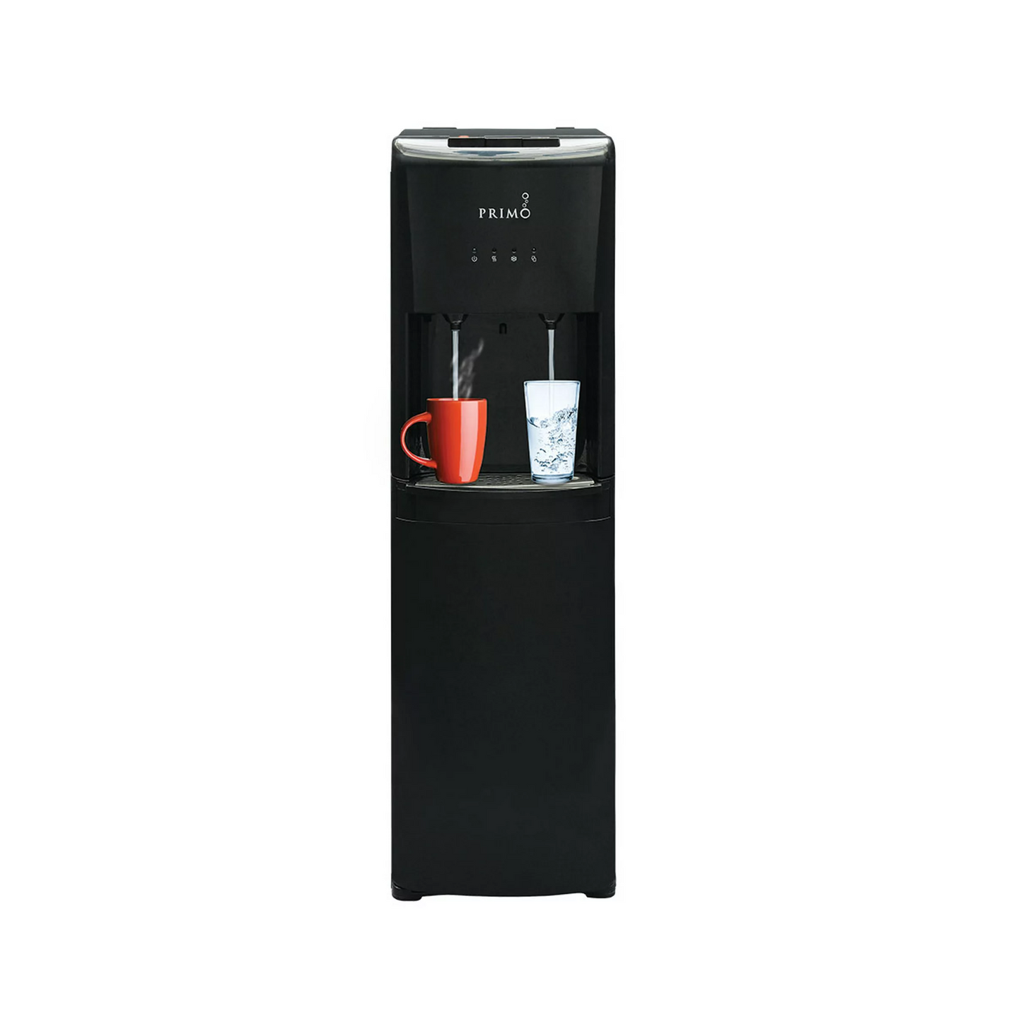 Primo Hot and Cold Water Dispenser with Bottom Loading Feature in Sleek Black