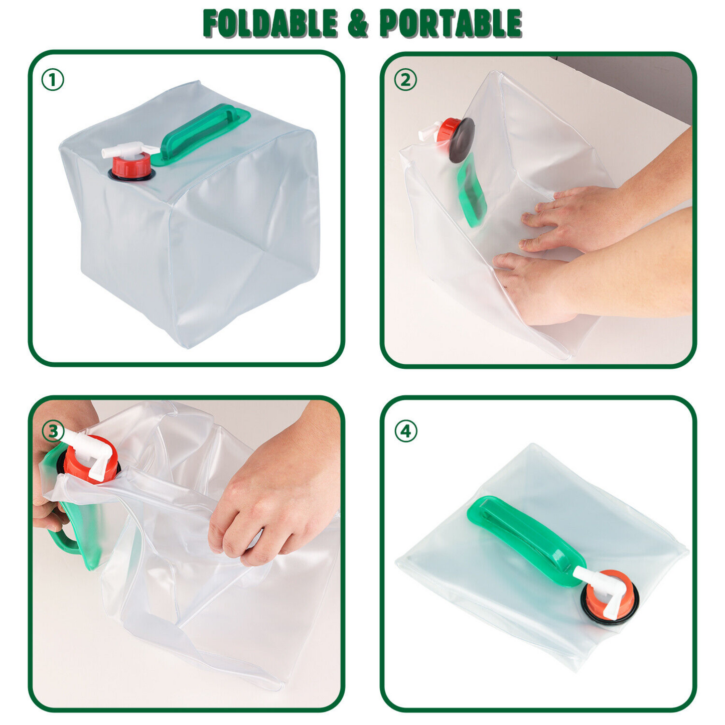 Versatile Collapsible Water Jug - 5.2 Gallon Capacity - Spigot for Easy Pouring - Perfect for Camping