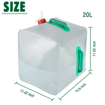 5.2 Gallon Water Storage Jug with Spigot - Easy Dispensing and Space-Saving Collapsible Design