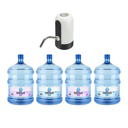 2 Purified + 2 Alkaline + 1 FREE Pump