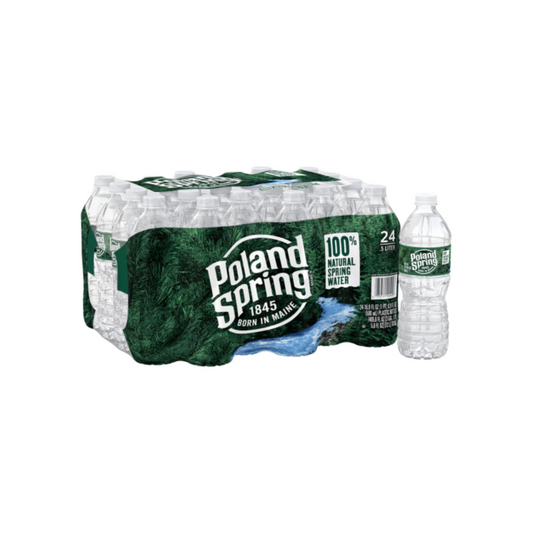 Poland Spring Natural Spring Water 16.9 OZ Bottles, Pack of 24, Hydration for Active Lifestyle