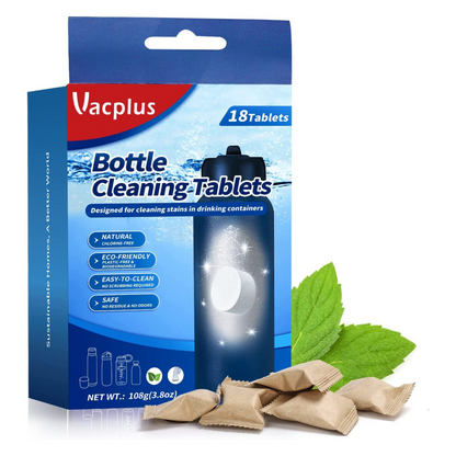 Eco-Friendly Bottle Cleaner Tablets - 18 Pack for a Sparkling Clean!