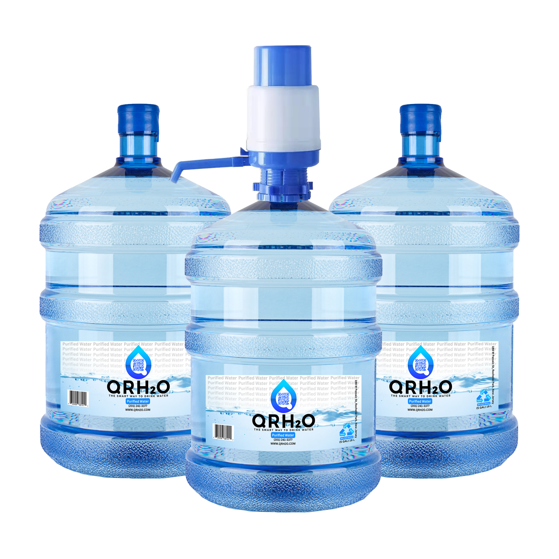 Stay Hydrated: Keep a supply of fresh water on hand with our 3-pack of 5-gallon water bottles, complete with a free manual hand pump for added convenience.