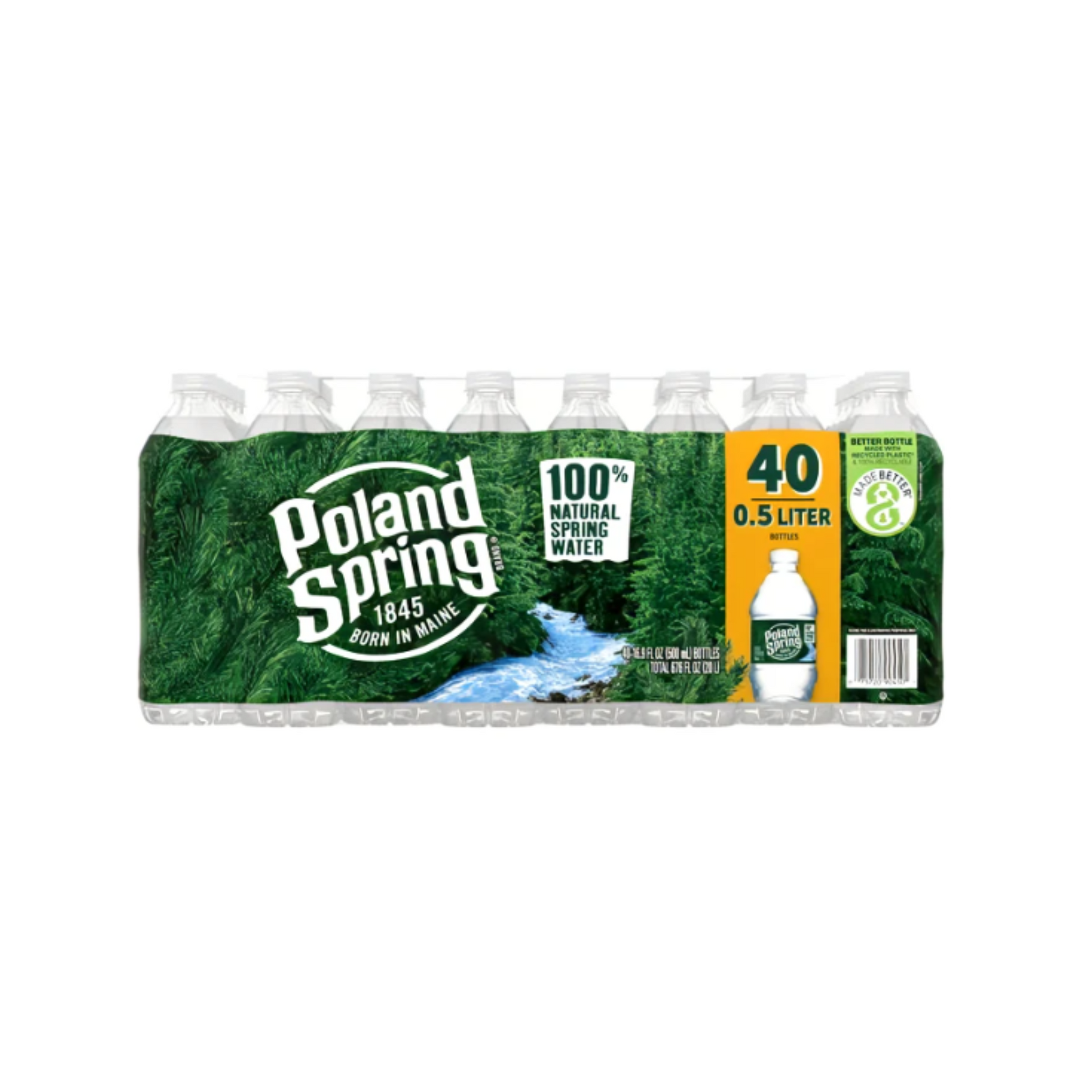 Poland Spring Water 16.9 OZ 40-Pack - Convenient for Home or Office